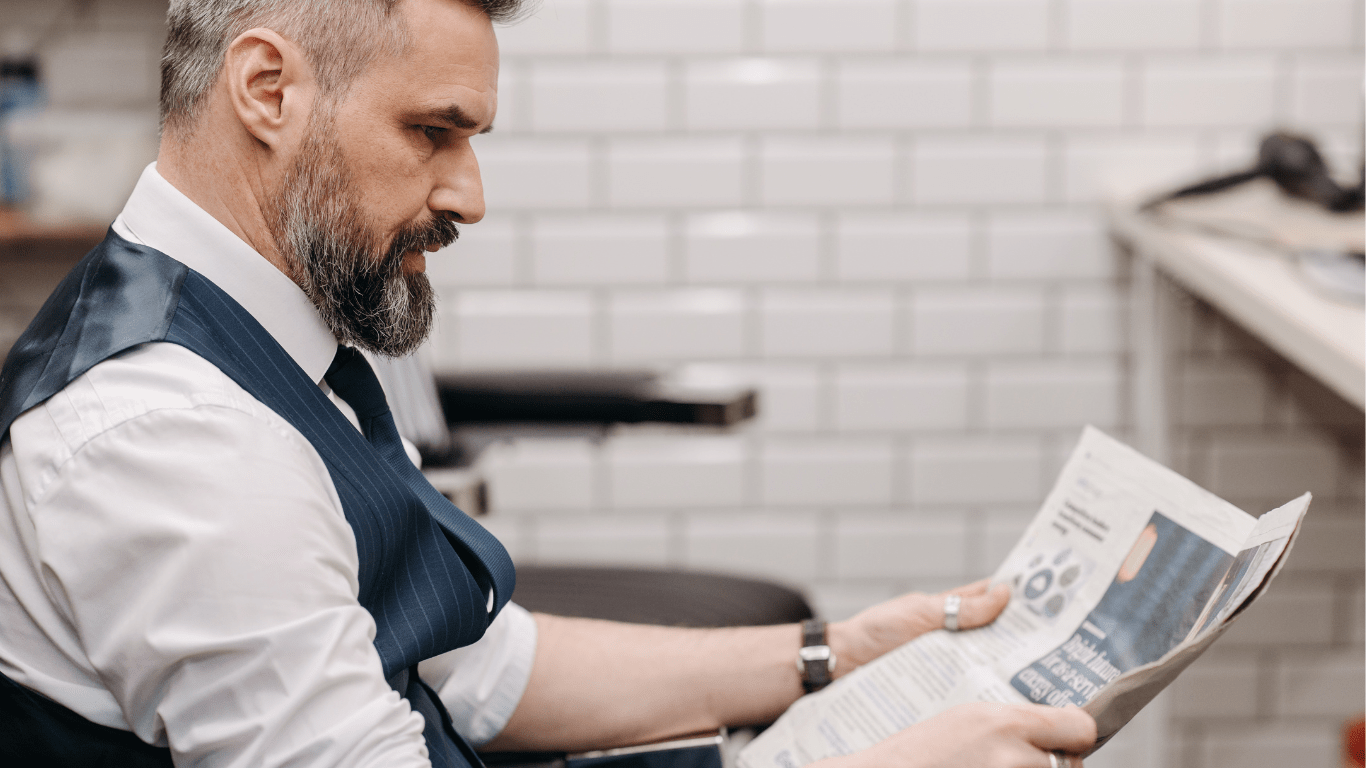 Man reading News paper