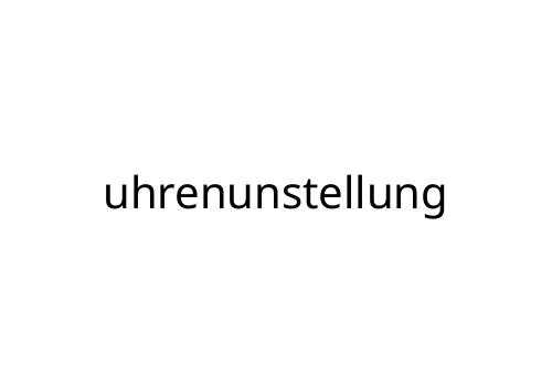 uhrenunstellung