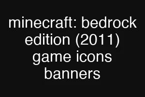 minecraft: bedrock edition (2011) game icons banners